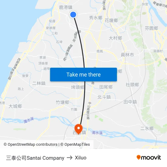 三泰公司Santai Company to Xiluo map