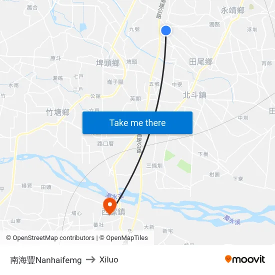 南海豐Nanhaifemg to Xiluo map