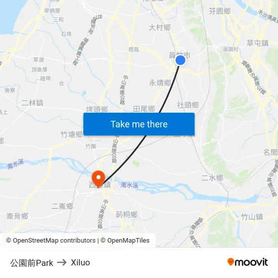 公園前Park to Xiluo map