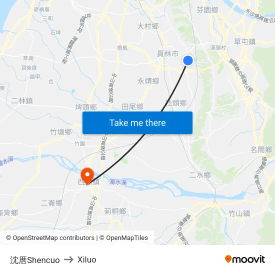 沈厝Shencuo to Xiluo map