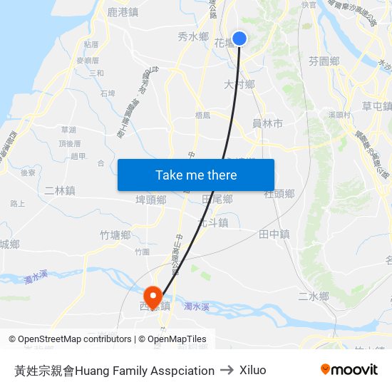 黃姓宗親會Huang Family Asspciation to Xiluo map