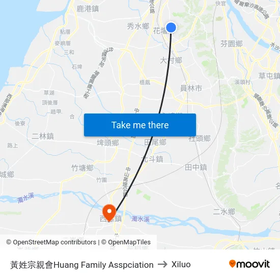 黃姓宗親會Huang Family Asspciation to Xiluo map
