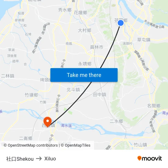 社口Shekou to Xiluo map