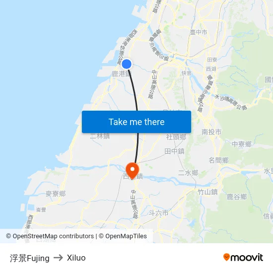浮景Fujing to Xiluo map