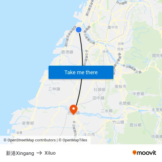 新港Xingang to Xiluo map
