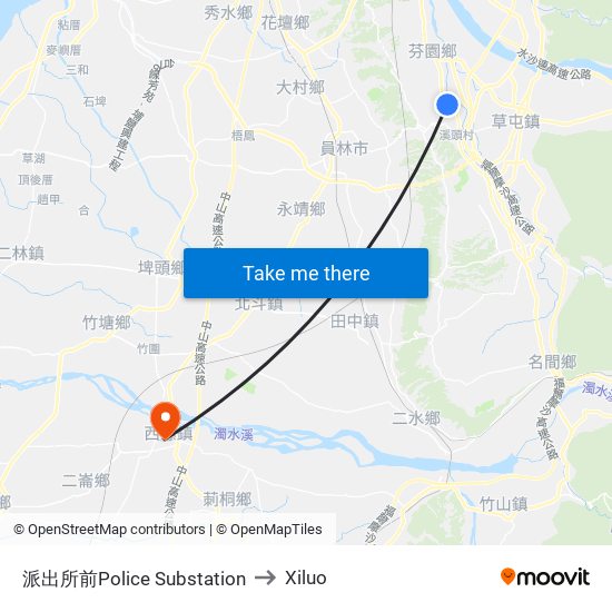 派出所前Police Substation to Xiluo map