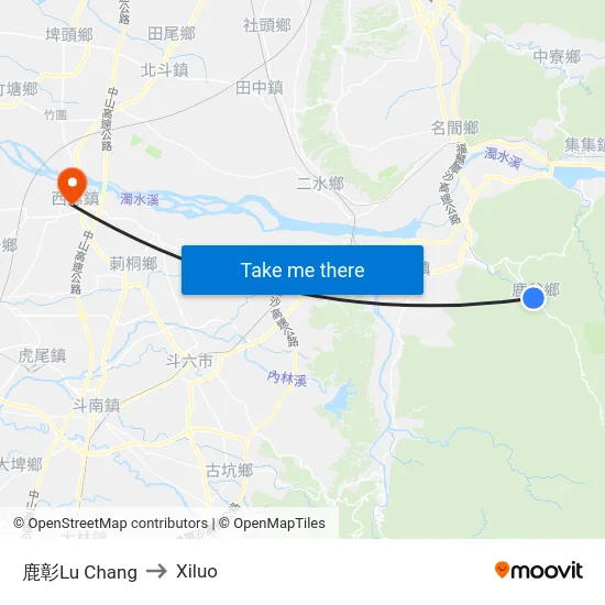 鹿彰Lu Chang to Xiluo map
