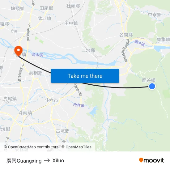 廣興Guangxing to Xiluo map