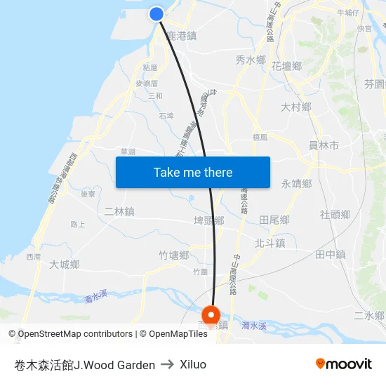 J.Wood Garden to Xiluo map
