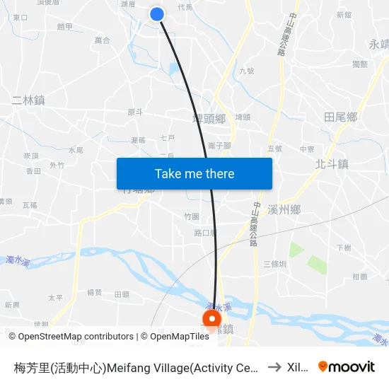 梅芳里(活動中心)Meifang Village(Activity Center) to Xiluo map