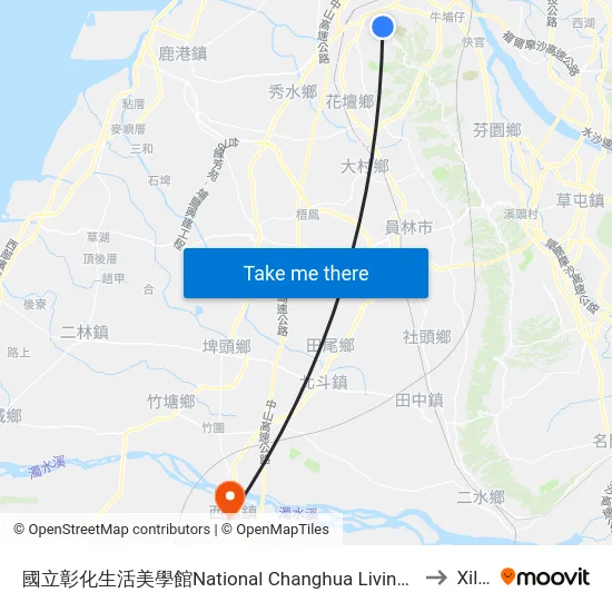 國立彰化生活美學館National Changhua Living Art Center to Xiluo map