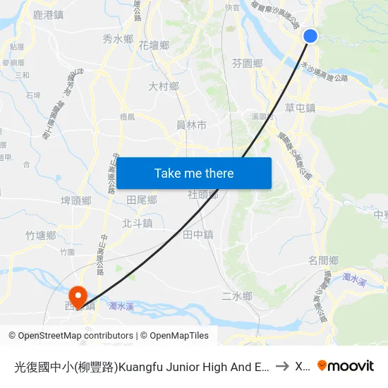 光復國中小(柳豐路)Kuangfu Junior High And Elementary School(Liufong Rd.) to Xiluo map