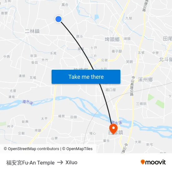 福安宮Fu-An Temple to Xiluo map