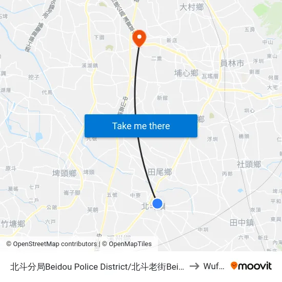 Beidou Police District/Beidou Old Street to Wufeng map
