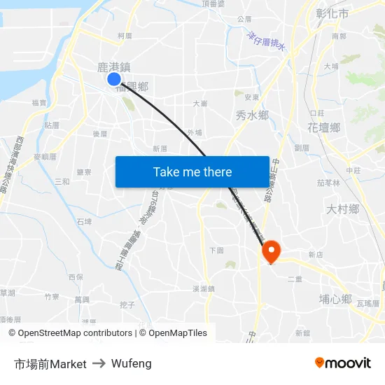 Market to Wufeng map