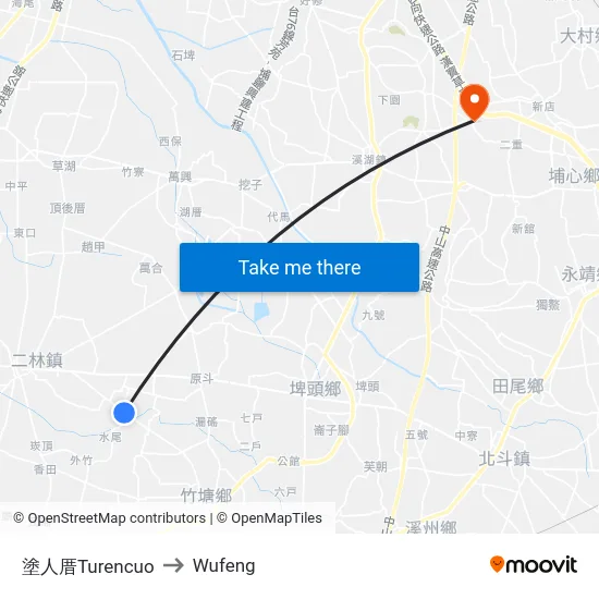 Turencuo to Wufeng map