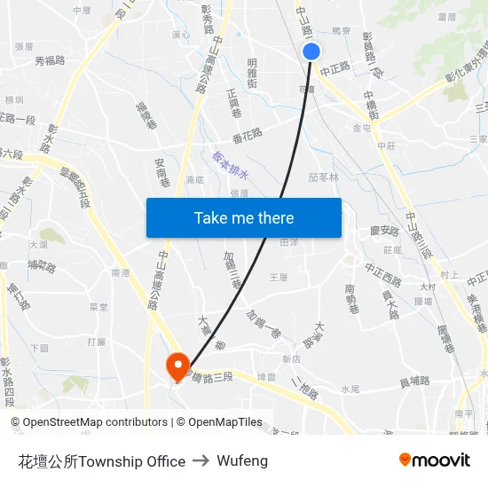 Township Office to Wufeng map