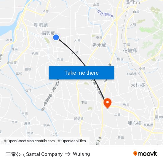 三泰公司Santai Company to Wufeng map