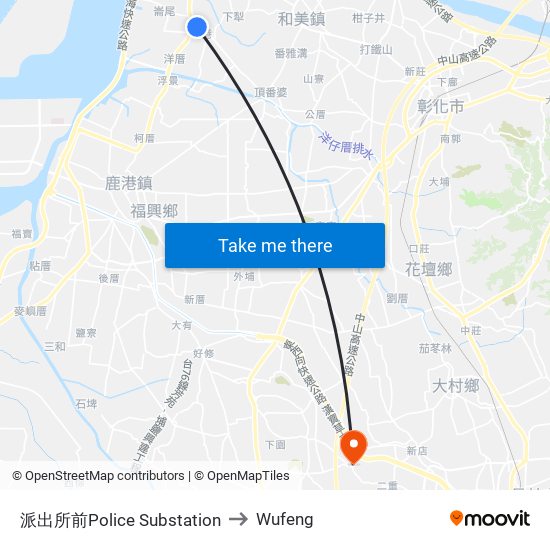 派出所前Police Substation to Wufeng map