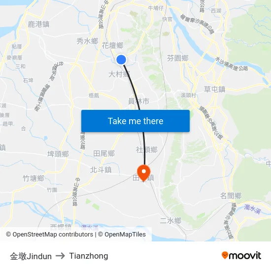 Jindun to Tianzhong map