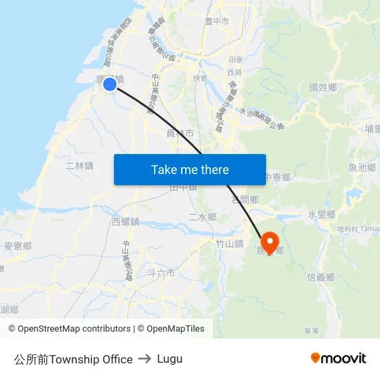 公所前Township Office to Lugu map