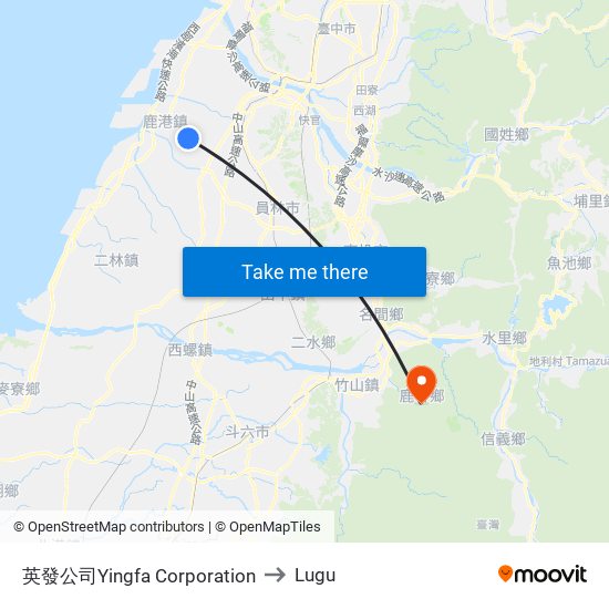 英發公司Yingfa Corporation to Lugu map