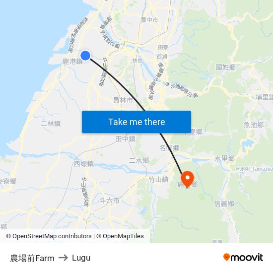 農場前Farm to Lugu map