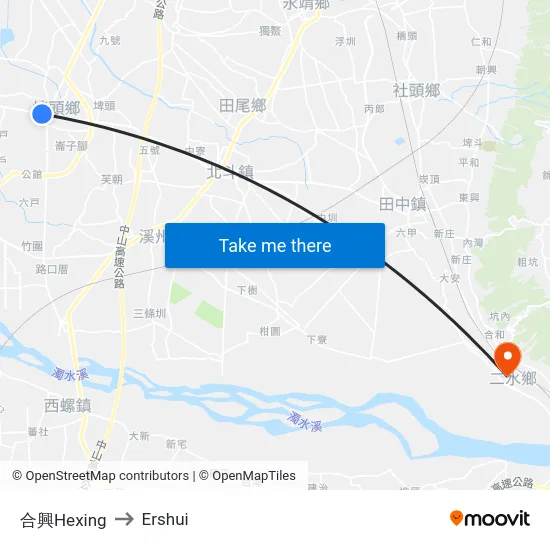 合興Hexing to Ershui map
