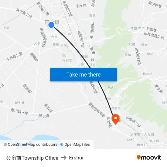 Township Office to Ershui map