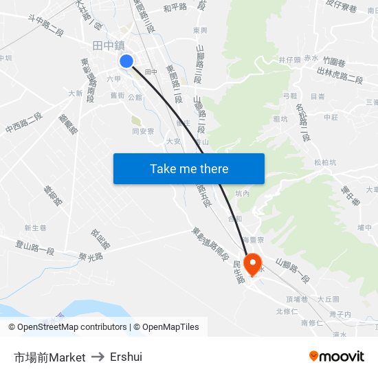 市場前Market to Ershui map