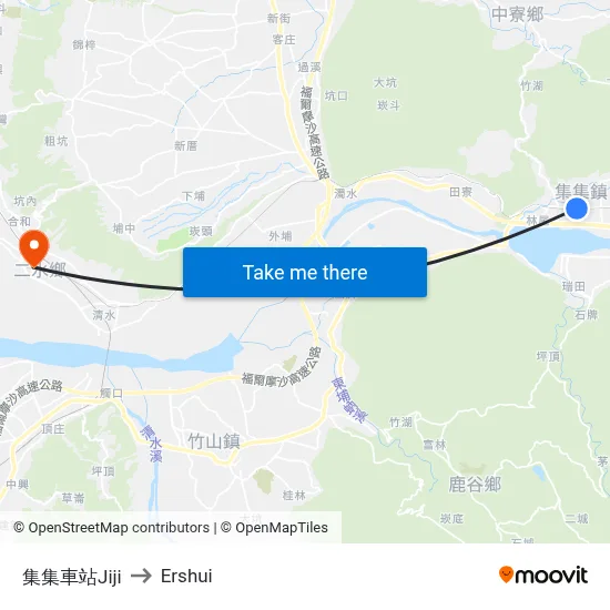 Jiji to Ershui map