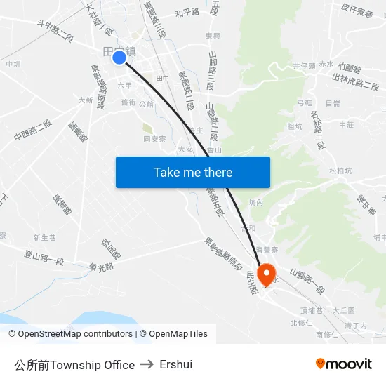 Township Office to Ershui map
