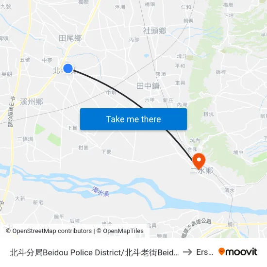 北斗分局Beidou Police District/北斗老街Beidou Old Street to Ershui map