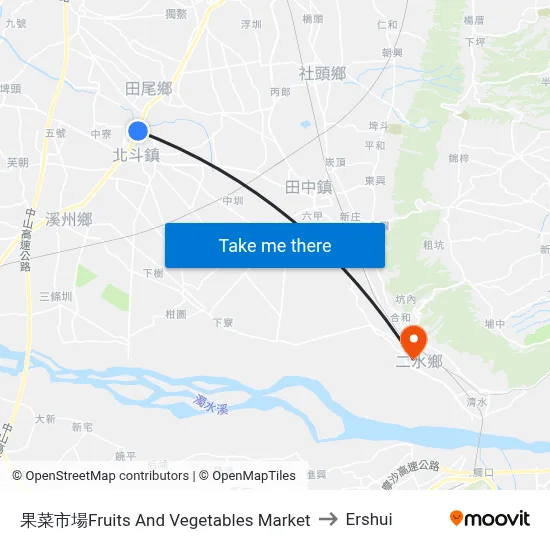 Fruits And Vegetables Market to Ershui map