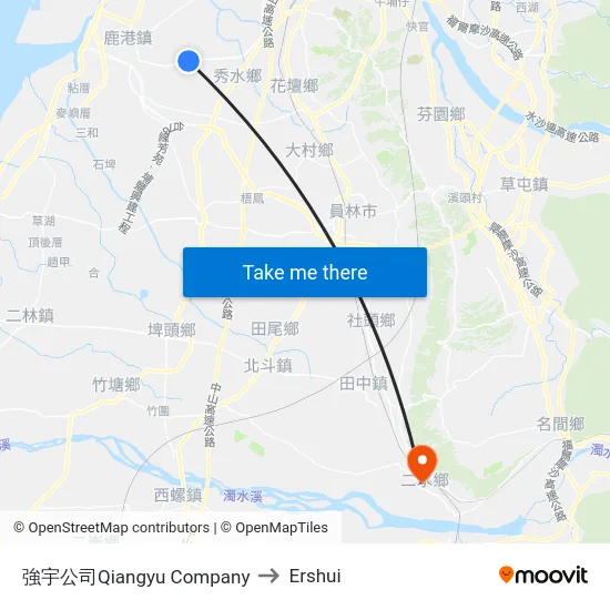 強宇公司Qiangyu Company to Ershui map