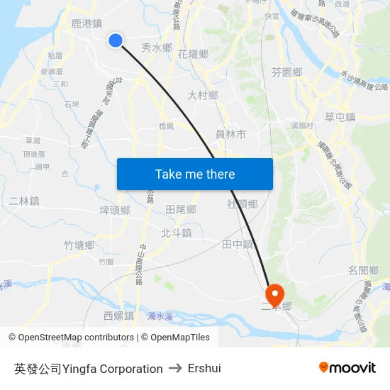 英發公司Yingfa Corporation to Ershui map