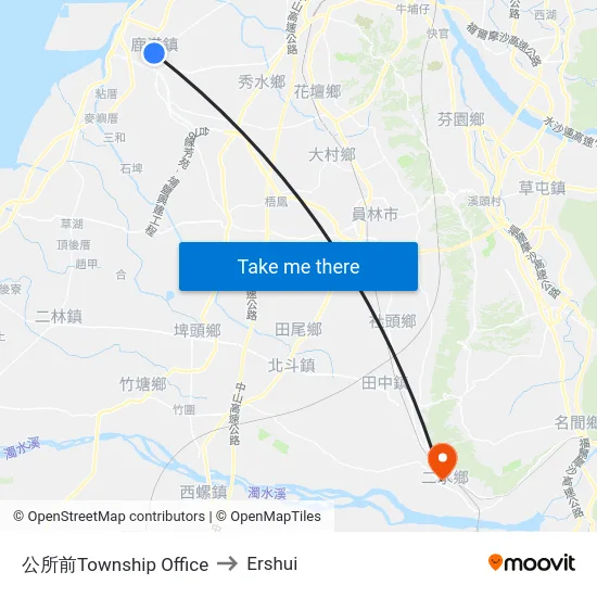 公所前Township Office to Ershui map