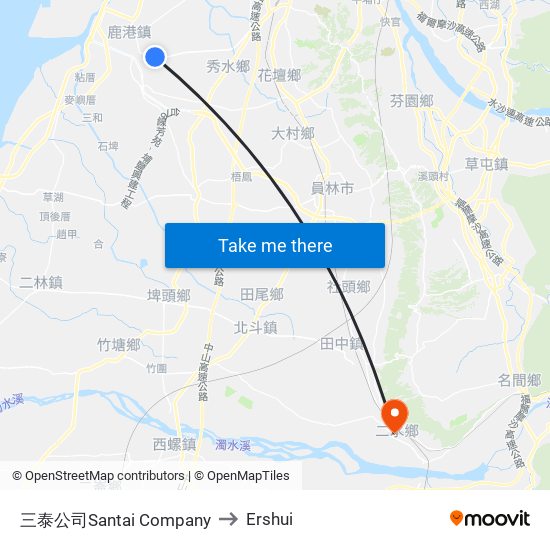 三泰公司Santai Company to Ershui map
