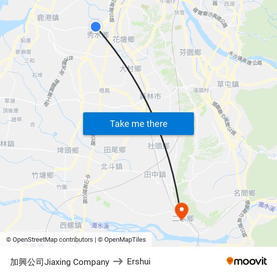 加興公司Jiaxing Company to Ershui map