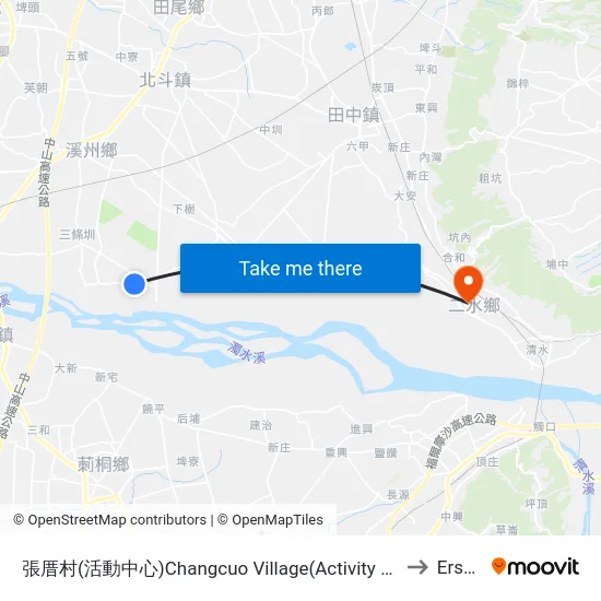 張厝村(活動中心)Changcuo Village(Activity Center) to Ershui map