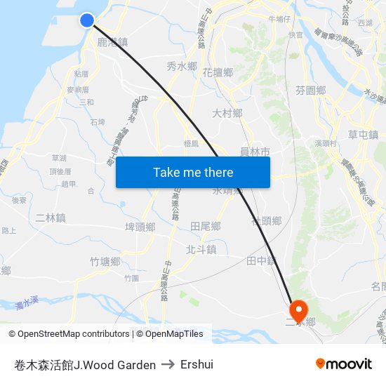 卷木森活館J.Wood Garden to Ershui map