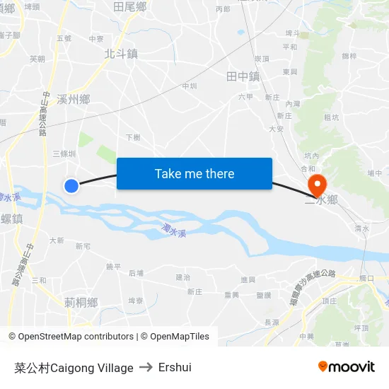菜公村Caigong Village to Ershui map