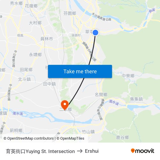 育英街口Yuying St. Intersection to Ershui map