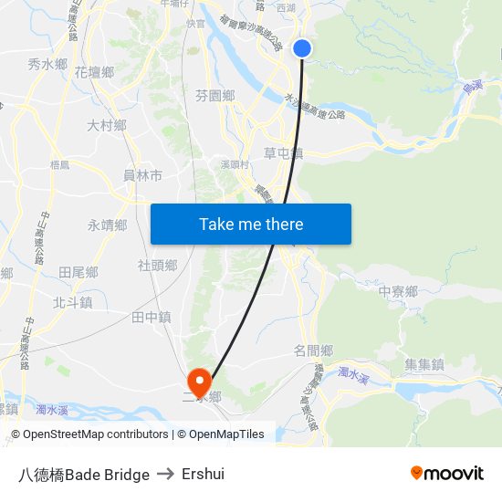 八德橋Bade Bridge to Ershui map