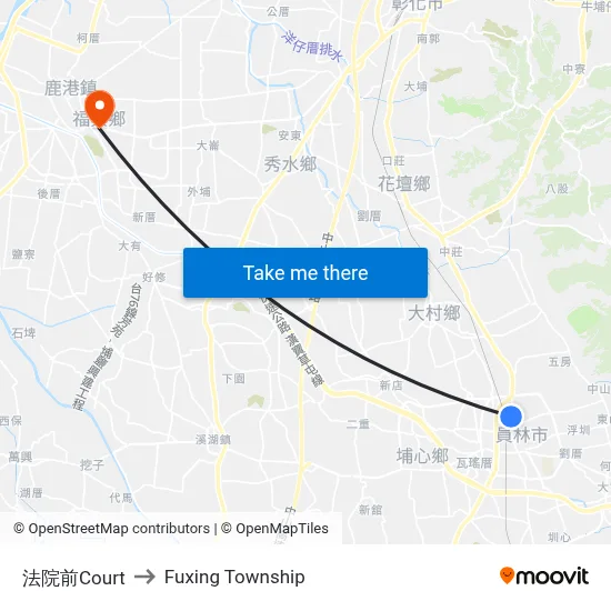 Court Front to Fuxing Township map