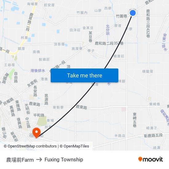 農場前Farm to Fuxing Township map