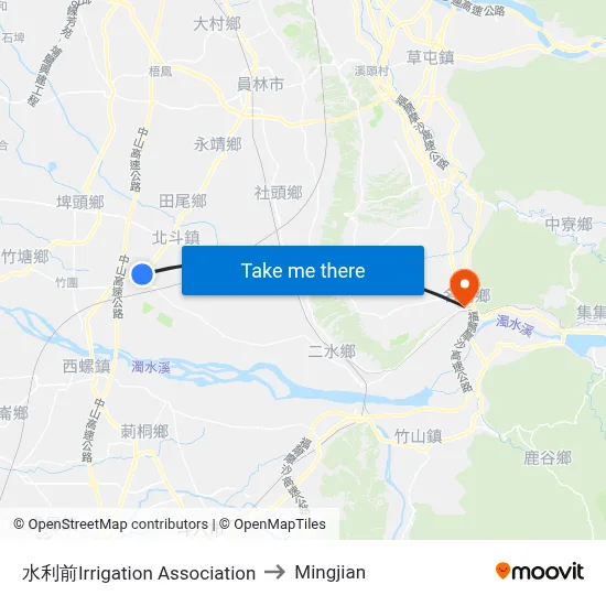 水利前Irrigation Association to Mingjian map