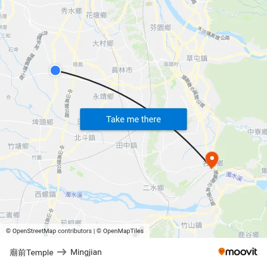 廟前Temple to Mingjian map