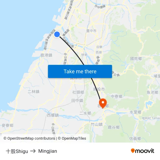 十股Shigu to Mingjian map