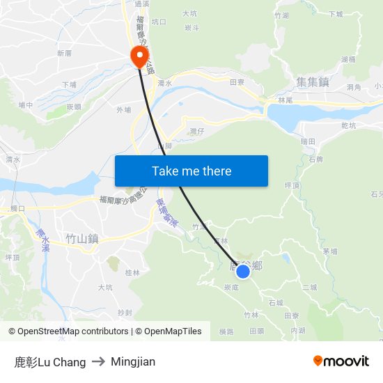 鹿彰Lu Chang to Mingjian map